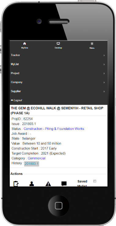 Menu - mybina mobile