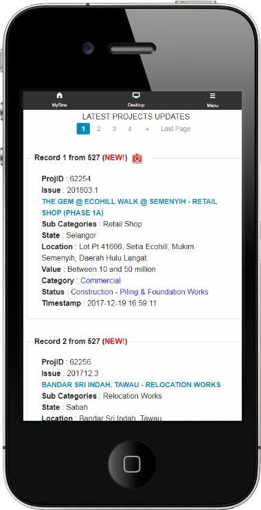 Projects - mybina mobile